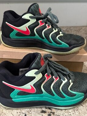 Nike KD 17 Easy Money Sniper Men 8 Black red green glow in dark basketball shoes